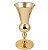 VASO DE METAL CONE DOURADO LUNNE 38CM ALT - Imagem 1