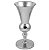VASO DE METAL CONE PRATA LUNNE 38CM ALT - Imagem 1