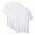 Camisetas Básica Masculina Algodão Kit 4 Peças Branca - Imagem 1