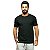 Kit com 5 Camisetas Slim Masculina Básica Algodão Part.B Preto - Imagem 3