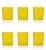 Kit 6 Copos Policarbonato Amarelo 300ml - Imagem 1