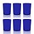 Kit 6 Copos Azul 200ml Polipropileno( Plástico Durável ) - Imagem 1