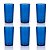 Kit 6 Copos Long Drink Policarbonato Azul 280ml - Imagem 1