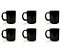 Kit 6 Canecas Policarbonato Preta 300ml - Imagem 1
