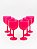 Kit 6 Taças Gin Acrílicas Rosa 550ml - Imagem 1