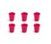 Kit 6 Copos Shot Acrílico Rosa Pink 70ml - Imagem 1