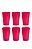 Kit 6 Copos Acrílicos Rosa Pink 360ml - Imagem 1