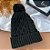 Touca Gorro Pompom Preta - Imagem 1