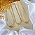 Choker Folheada Ouro 18k Letra Inicial Fita Laminada - Imagem 2