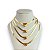 Choker Folheada Ouro 18k Letra Inicial Fita Laminada - Imagem 1