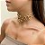 Choker Contemporânea Bijuteria Dourada e Prata - Imagem 2