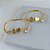 Bracelete Folheado Ouro 18k Filhos Coração Personalizado Ponto de Luz - Imagem 1
