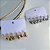 Trio Brincos Folheado Ouro 18k e Prata 925 Argolas Gota Cravejada - Imagem 4
