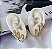 Trio Brincos Folheado Ouro 18k e Prata 925 Argolas Coração Cravejado - Imagem 3
