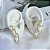 Trio Brincos Folheado Ouro 18k Argolas Cravejada - Imagem 1