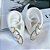 Trio Brincos Folheado Ouro 18k Argolas Cravejada - Imagem 2