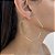 Brinco Folheado Ouro 18k e Prata 925 Argola Média - Imagem 2
