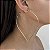 Brinco Folheado Ouro 18k e Prata 925 Argola Gota - Imagem 2