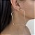 Brinco Folheado Ouro 18k e Prata 925 Argola Quadrado - Imagem 2