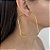 Brinco Folheado Ouro 18k e Prata 925 Argola Quadrado - Imagem 1