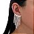 Brinco Folheado Ouro 18k e Prata 925 Franja Strass Leque - Imagem 2
