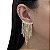 Brinco Folheado Ouro 18k e Prata 925 Franja Strass Leque - Imagem 1