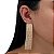 Brinco Folheado Ouro 18k e Prata 925 Franja Strass Quadrado Menor - Imagem 1