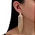 Brinco Folheado Ouro 18k e Prata 925 Franja Strass Losango Torre - Imagem 1