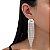 Brinco Folheado Ouro 18k e Prata 925 Franja Strass Meia Lua - Imagem 2