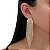 Brinco Folheado Ouro 18k e Prata 925 Franja Strass Meia Lua - Imagem 1