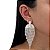 Brinco Folheado Ouro 18k e Prata 925 Franja Strass Arco Fechado - Imagem 2