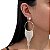 Brinco Folheado Ouro 18k e Prata 925 Franja Strass Argola Ponto de Luz - Imagem 2