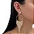Brinco Folheado Ouro 18k e Prata 925 Franja Strass Argola Ponto de Luz - Imagem 1