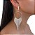 Brinco Folheado Ouro 18k e Prata 925 Franja Strass - Imagem 2
