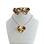 Conjunto Folheado Ouro 18k e Prata 925 Coração Chapeado - Imagem 1