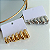 Trio Brincos Folheado Ouro 18k e Prata 925 Argolas Quadrada Abaulada - Imagem 3