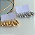 Trio Brincos Folheado Ouro 18k e Prata 925 Argolas Gota Abaulada - Imagem 3