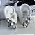 Trio Brincos Folheado Ouro 18k e Prata 925 Argolas Abaulada - Imagem 2