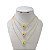 Colar Triplo Folheado Ouro 18k e Prata 925 Esfera - Imagem 1