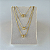 Colar Triplo Folheado Ouro 18k e Prata 925 Esfera - Imagem 1