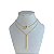 Colar Duplo Folheado Ouro 18k Bolinha Trabalhada Palito - Imagem 1