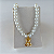 Colar Folheado Ouro 18k Pérolas Urso - Imagem 1