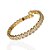 Bracelete Folheado Ouro 18k e Prata 925 Quadrado Cravejado - Imagem 4