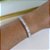 Bracelete Folheado Prata 925 Quadrado Cravejado - Imagem 2