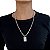 Corrente Masculina Aço Inoxidável Medalha Pai Nosso - Imagem 2