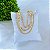 Pulseira Folheada Ouro 18k Tripla Bolinhas - Imagem 1