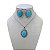 Conjunto Bijuteria Prata Oval Pedraria Trabalhada - Imagem 1