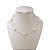 Choker Folheada Ouro 18k e Prata 925 Corações Pérolas - Imagem 1