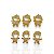 Pingente Folheado Ouro 18k Filhos Passante Cravejado - Imagem 1