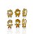 Pingente Folheado Ouro 18k Filhos Passante Cravejado - Imagem 2